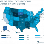 Rate Fatal Occupational Injuries by State 2014