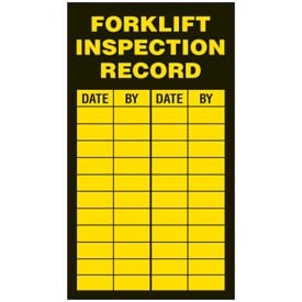 inspection label forklifts