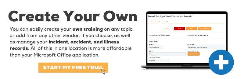 Create your own training. Start your free trial!